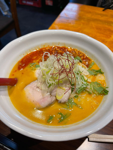 「限定（冷やしらーめん）麺半分で煮卵サービス」@らーめん 蓮の写真