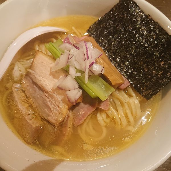 「【限定】手火山式鮭ぶしと貝出汁そば1000円」@麺処 青野の写真