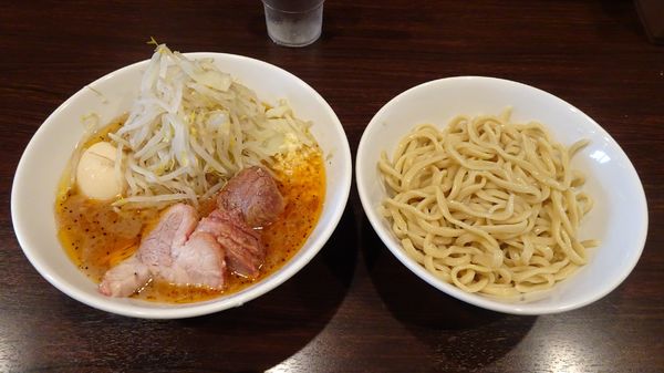 「つけ麺（900円）＋味玉（100円）ヤサイニンニク」@ピコピコポンの写真