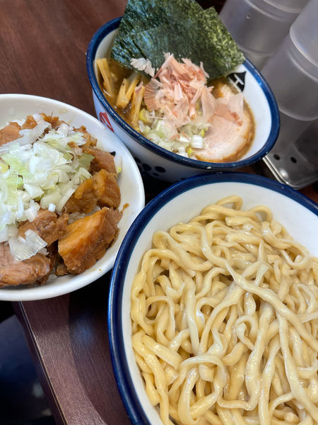 「特製つけ麺、肉飯」@つけめん 玉 本店の写真