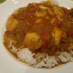 エビトマトエッグカレー 980円＋4ホット 30円