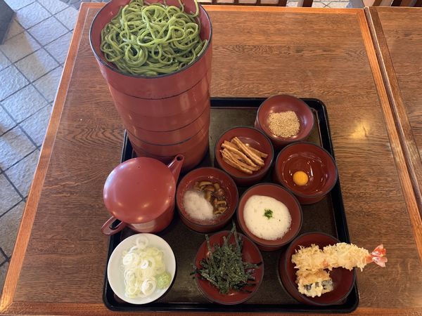 「茶そば割子そば 七段そば好き 1900円」@寿庵 蔵のまち店の写真