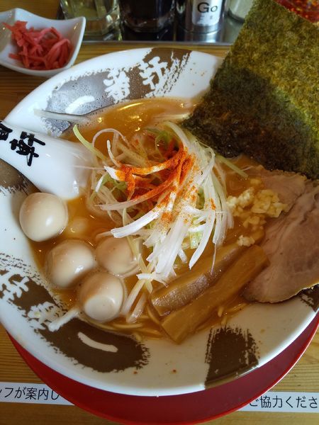 「辛味噌豚骨味玉ラーメン」@一番軒 可児店の写真