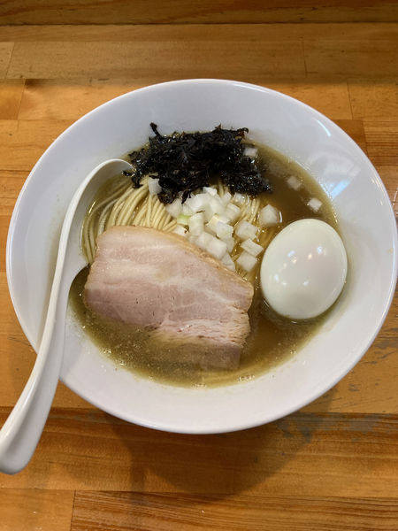 「白醤油＋味玉＋和え玉」@煮干中華ソバ イチカワの写真