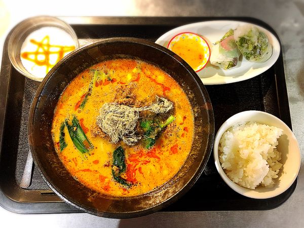 「湯麺セット(坦々麺) 990円」@アジアンヒートの写真