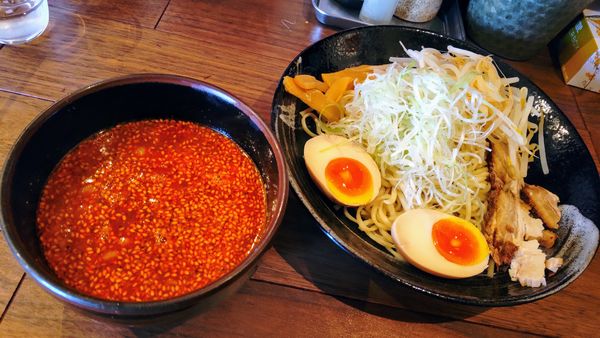 「辛味噌つけそば」@廣島つけ麺本舗 ばくだん屋 土橋店の写真