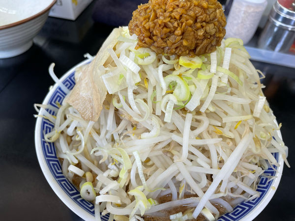 「ラーメンカツオ　野菜多め脂多めニンニク多め」@東葛MARUKAKU 南柏店の写真