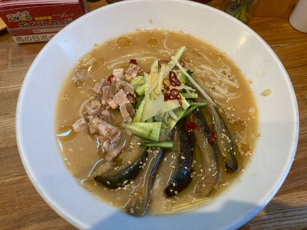 「おかんの冷やし茄子味噌ラーメン¥900」@味噌中華そばムタヒロの写真