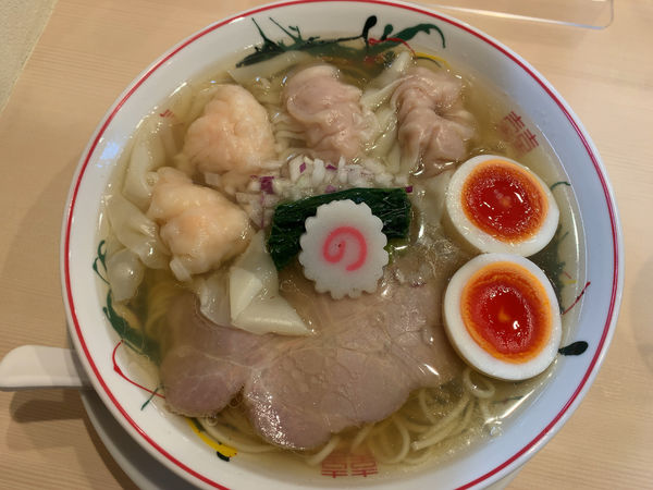 「全部入り白だしワンタン麺1240円」@つけめん金龍の写真