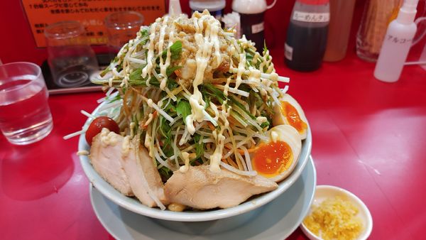 「冷やし中華・めん増し・ショウガ（ちょい野菜ちょいあぶら）」@自家製麺 酉の写真