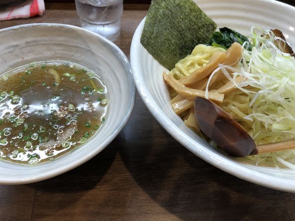 「塩つけそば大盛　ライス」@塩そば 加とうの写真