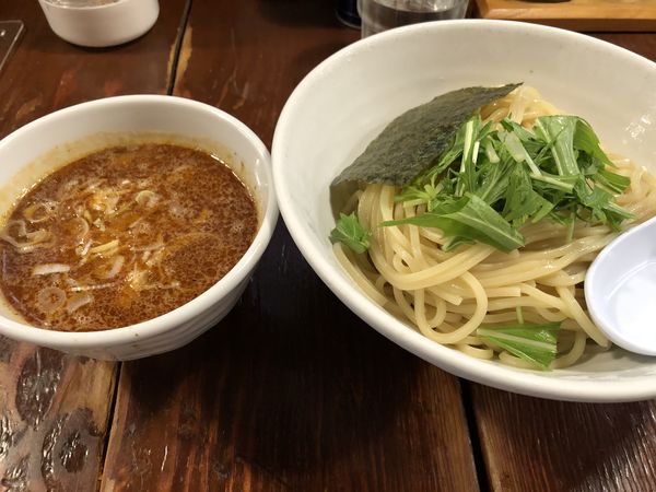 「辛いつけ麺大盛」@つけ麺 結心の写真