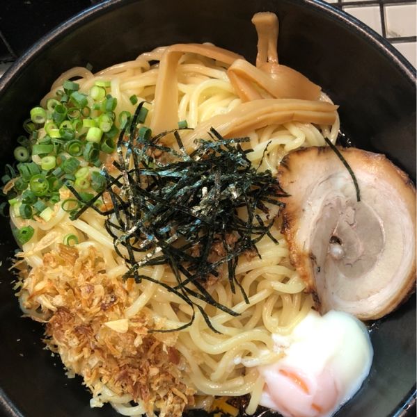 「油そば男味」@油そば 雷神 市川店の写真