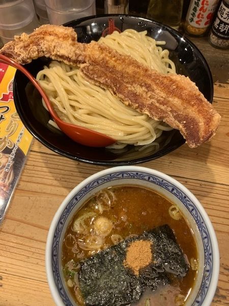 「とんからつけ麺 640円（通常価格1040円）」@つけ麺専門店 三田製麺所 三田本店の写真