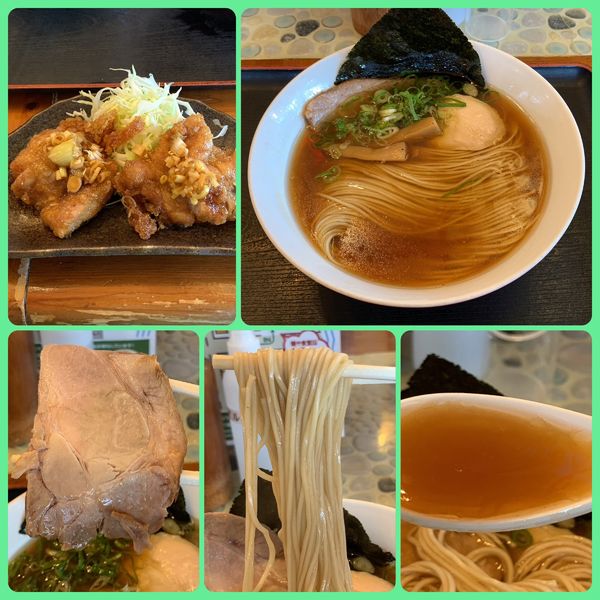 「ランチCセット（醤油中華そば+油淋鶏ライス）¥980」@麺や食堂 本店の写真