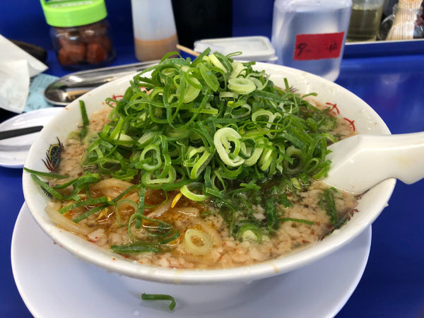 「ラーメン辛もやしトッピング」@来来亭 安佐南相田店の写真