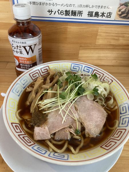 「サバ醤油そば（７５０円）」@サバ6製麺所 福島本店の写真