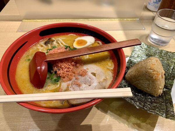 「そのまましお830円＋えびおにぎり170円」@えびそば一幻 八重洲地下街店の写真