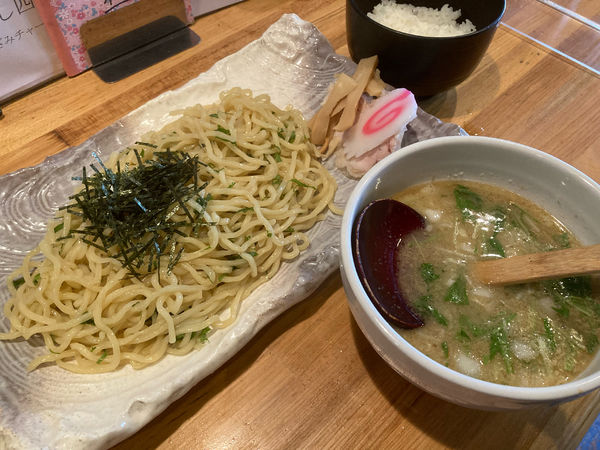 「濃厚塩青じそつけ麺¥850+生ビール¥500」@会津ラーメン 和の写真