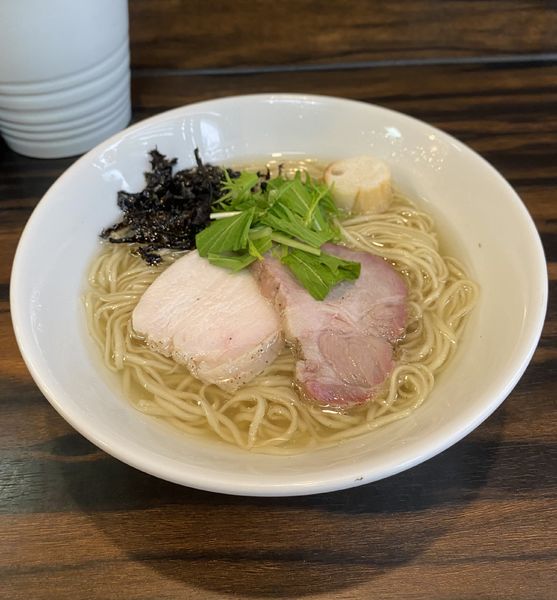 「限定(終了)・多重鮮魚中華そば ¥850」@中華そば 梟の写真