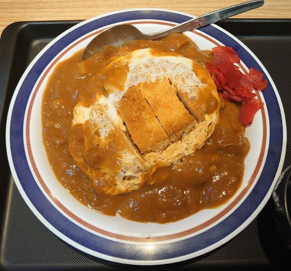 「カレーかつ丼(580円)」@富士そば 川越店の写真