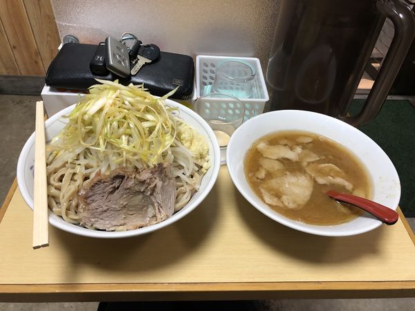 「つけ麺G950円プラスネギ100円」@中華そば つけ麺 村岡屋の写真