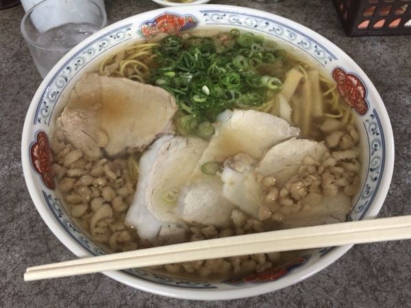 「中華そば特盛背脂多め」@つたふじ 福山支店の写真