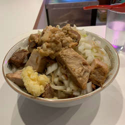 ポン酢M+豚増し+玉ねぎ(1200円)