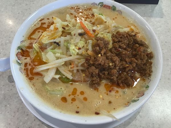 「期間限定、辛さ激増し野菜たっぷり坦々麺750円」@餃子の王将 柏松ヶ崎店の写真