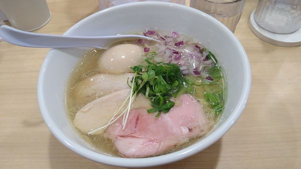「味玉 中華そば 塩¥950-」@貝麺みかわの写真