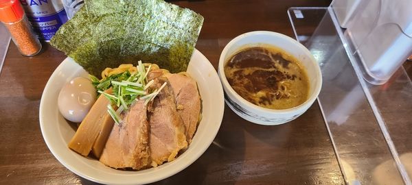 「濃厚海老つけ麺+特製」@葉月直系 きりきり舞の写真