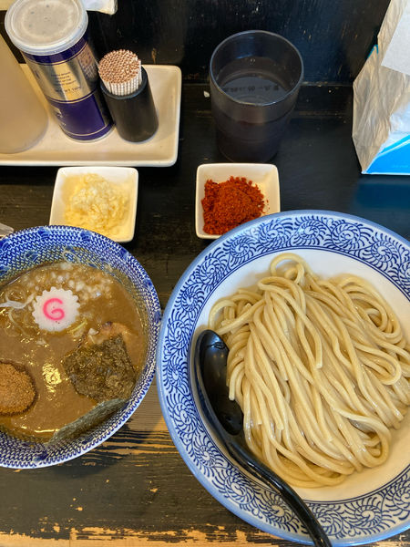 「辛つけめん（中盛、ニンニク）」@狼煙 〜NOROSHI〜の写真