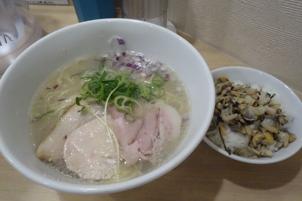 「貝麺+月替わり貝ご飯(小)」@貝麺みかわの写真