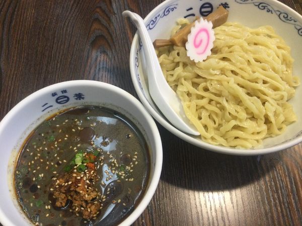 「【夏の限定】冷やし黒ゴマ マー油坦々つけ麺(¥850)」@二葉 上荻店の写真