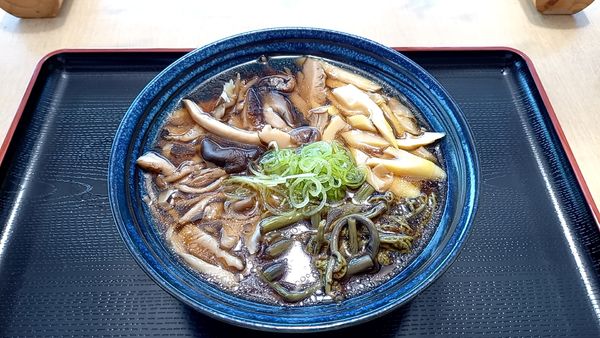 「山菜きのこそば」@道の駅 サンエイト美都 驛そばの写真