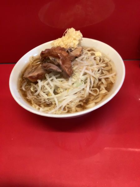 「少ラーメン、野菜少なめ、ニンニク多め」@ラーメン二郎 西台駅前店の写真