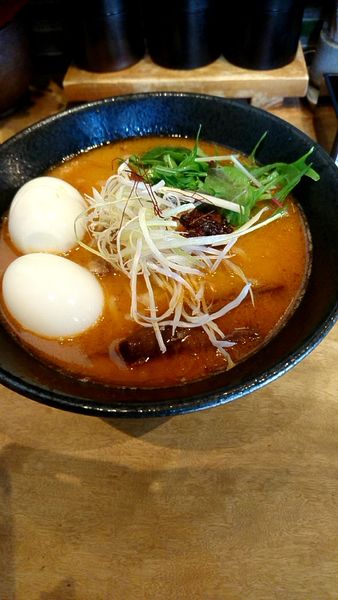 「えびポタージュ780円替え玉4個とゆで玉子2個無料」@俺の創作らぁめん 極やの写真