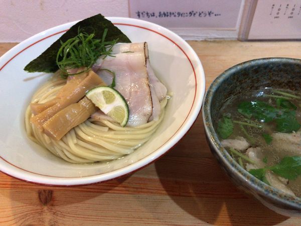 「地鶏のしおつけ麺 昆布水仕立て」@麺 Collekiyo'の写真
