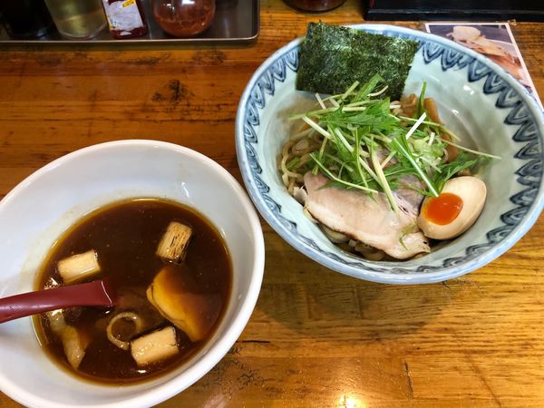 「鶏南蛮つけ麺（並盛）」@らーめん じゃげな 南箕輪店の写真