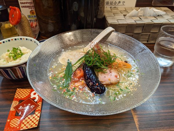 「鯛と帆立出汁の冷製塩ら～麺」@らー麺 あけどやの写真