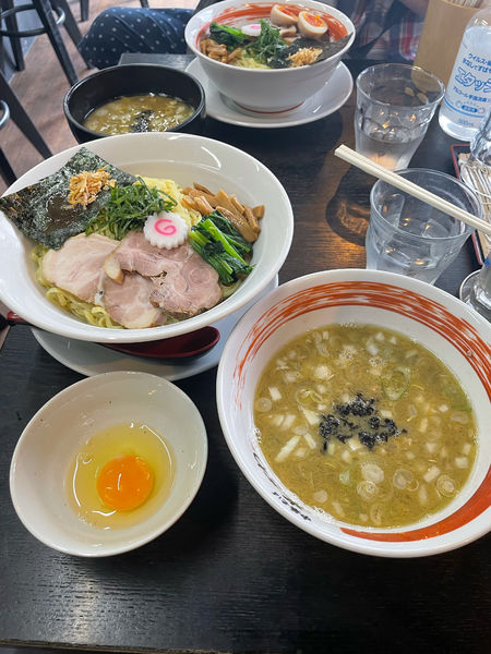 「煮干しつけそば塩大盛り冷」@中華そば 半ざわの写真