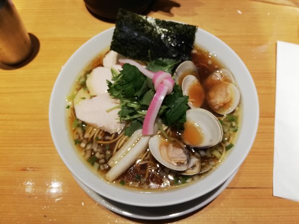 「鶏蛤煮干しトリプルSOBA1000円+大盛100円」@Ginza Noodles むぎとオリーブの写真