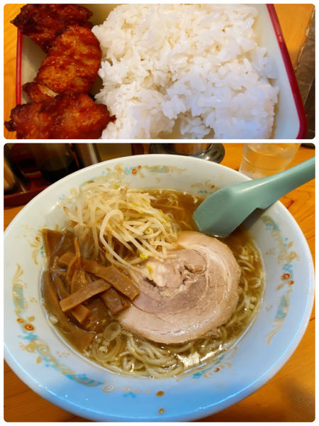 「Aセット（ラーメン&唐揚げ弁当）¥820」@静雨庵の写真