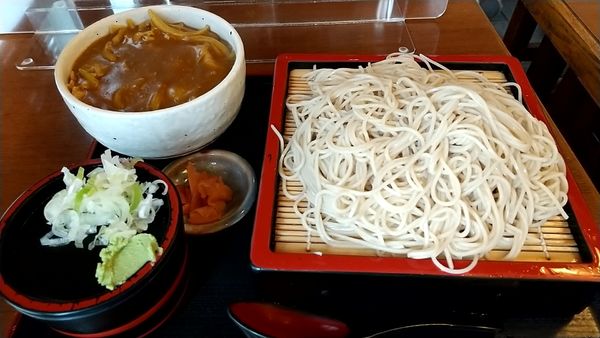 「もりそば（ミニカレー丼セット）」@そば処 ゆう月の写真
