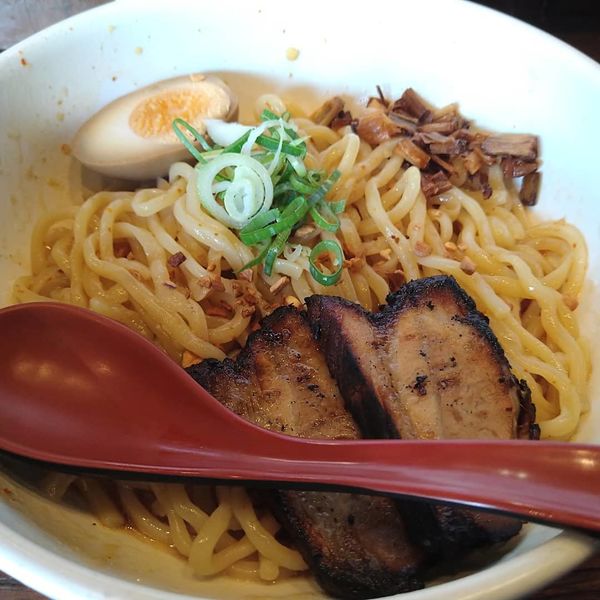 「からし麺＋ライス中」@ら～めん からしや 葛西本店の写真