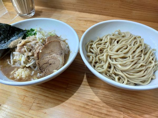 「豚骨つけ麺 大盛 野菜増し ¥1000」@宮二郎の写真
