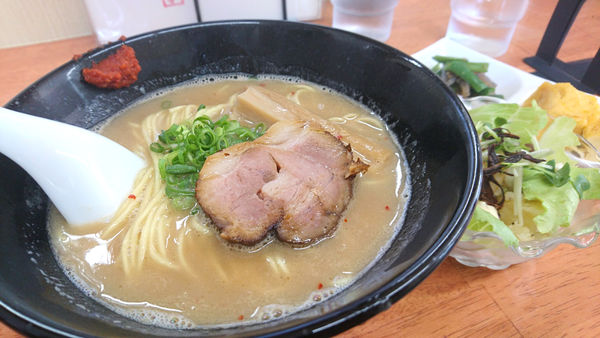 「【朝】朝ラーモーニングセット（福々）」@麺や 福々三座の写真