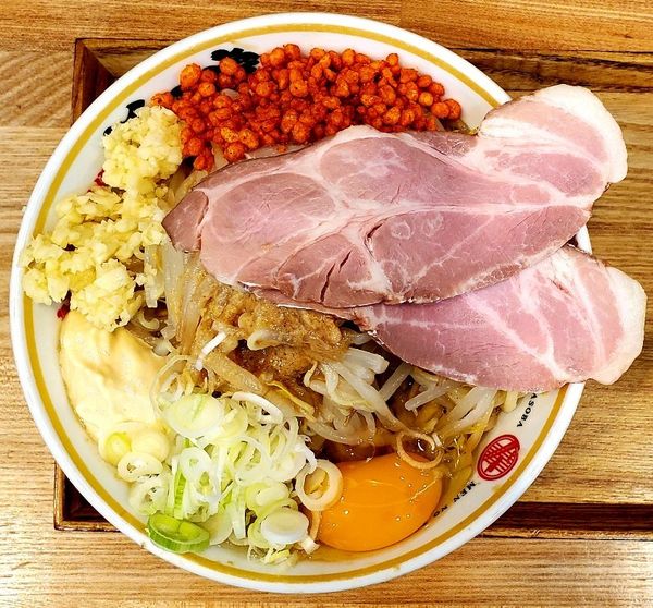 「虜の冷やしまぜそば350g」@自家製中華そば 麺の虜の写真