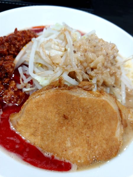 「ラーメン・辛いミンチ増し」@ラーメンフクロウの写真