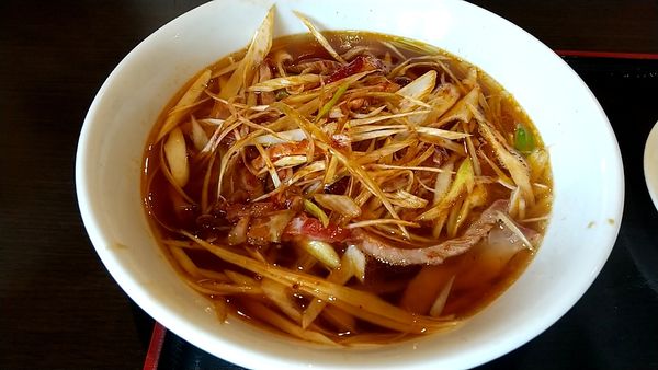 「ねぎ麺（半炒飯　ランチセット　８００円）」@福祥園 新横浜店の写真